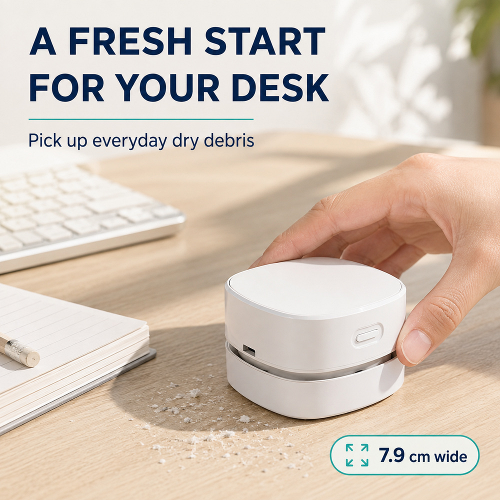 Portable Desktop Vacuum Cleane - Mini Desktop Vacuum Cleaner For Eraser Dust review and price